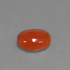 Cornalina naranja natural de 3,02 ct, corte óvalo, translúcido