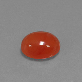Cornalina naranja natural de 3,53 ct, corte óvalo, translúcido