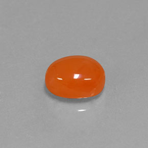 Cornalina naranja natural de 2,38 ct, corte óvalo, translúcido