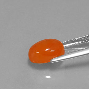 Cornalina naranja natural de 2,38 ct, corte óvalo, translúcido