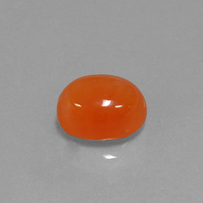 Cornalina naranja natural de 3,24 ct, corte óvalo, translúcido