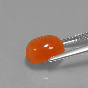 Cornalina naranja natural de 3,24 ct, corte óvalo, translúcido