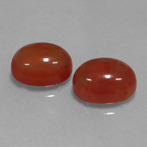 Gemas de cornalina naranja natural de  ct, corte óvalo, translúcido