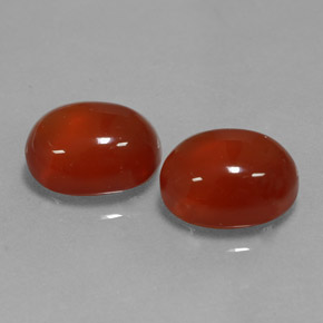 Gemas de cornalina naranja natural de  ct, corte óvalo, translúcido