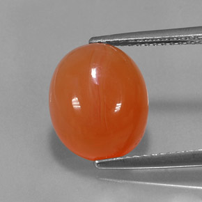 Cornalina Naranja natural de 4.95 ct, Transparente, Transparente / Translúcido