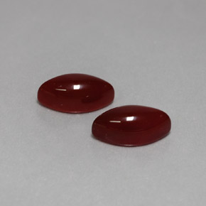 Gemas de cornalina rojo natural de  ct, marquesa, opaco