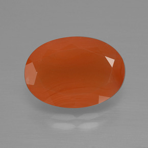 Cornalina Naranja natural de 5.04 ct, Corte Óvalo, Translúcido