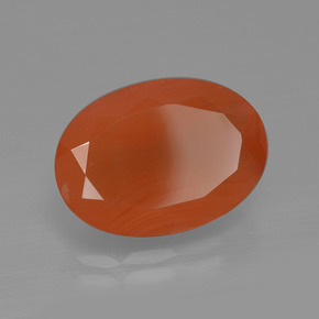 Cornalina Naranja natural de 5.04 ct, Corte Óvalo, Translúcido