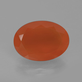 Cornalina naranja natural de 5,42 ct, corte óvalo, translúcido