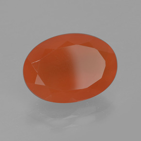 Cornalina naranja natural de 5,42 ct, corte óvalo, translúcido