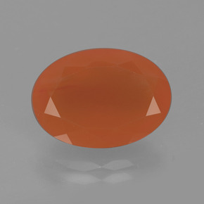 Cornalina naranja natural de 5,60 ct, corte óvalo, translúcido