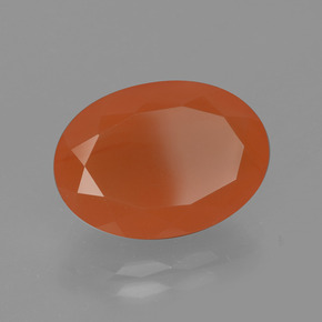 Cornalina naranja natural de 5,60 ct, corte óvalo, translúcido