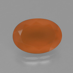 Cornalina naranja natural de 4,82 ct, corte óvalo, translúcido