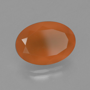 Cornalina naranja natural de 4,82 ct, corte óvalo, translúcido