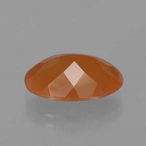 Cornalina naranja natural de 4,82 ct, corte óvalo, translúcido
