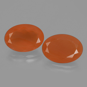Gemas de Cornalina Naranja natural de 9.47 ct, Corte Óvalo, Translúcido