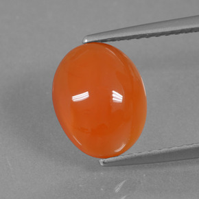 Cornalina Naranja natural de 2.36 ct, Corte Óvalo, Translúcido