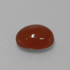 Cornalina Roja Anaranjada natural de 3.36 ct, Corte Óvalo, Translúcido