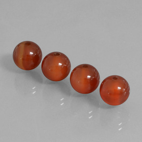 Gemas de Cornalina Rojo marrón natural de  ct, Esfera / Bola, Translúcido