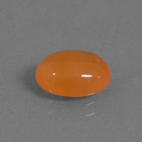 Cornalina naranja natural de 1,89 ct, corte óvalo, translúcido