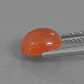 Cornalina naranja natural de 2,12 ct, corte óvalo, translúcido