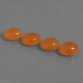 Gemas de Cornalina Naranja natural de 7.92 ct, Corte Óvalo, Translúcido