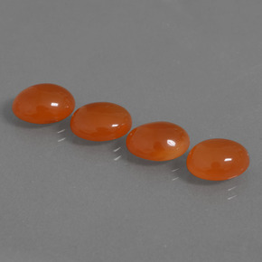 Gemas de Cornalina Naranja natural de 9.90 ct, Corte Óvalo, Translúcido