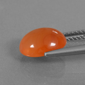 Cornalina Naranja natural de 2.76 ct, Corte Óvalo, Translúcido
