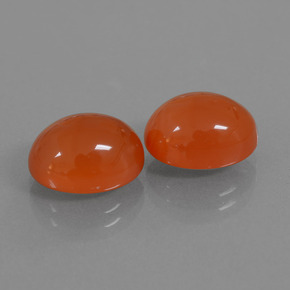 Gemas de cornalina naranja natural de 8,54 ct, corte óvalo, translúcido
