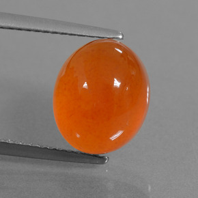 Cornalina Naranja natural de 5.18 ct, Corte Óvalo, Translúcido
