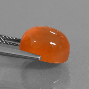Cornalina Naranja natural de 5.18 ct, Corte Óvalo, Translúcido