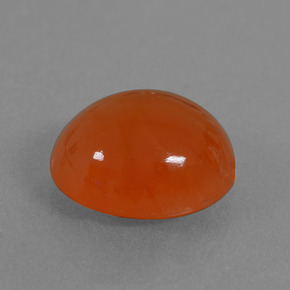 Cornalina Naranja natural de 3.84 ct, Corte Óvalo, Translúcido
