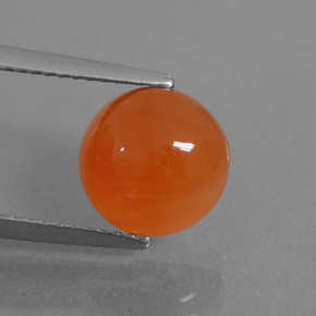 Cornalina Naranja natural de 2.76 ct, Corte Redondo, Translúcido