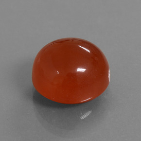 Cornalina naranja natural de 7,56 ct, corte redondo, translúcido