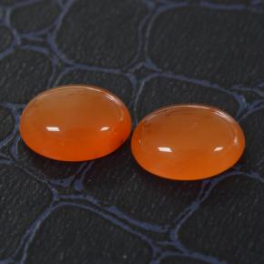 Gemas de cornalina naranja natural de 4,94 ct, corte óvalo, translúcido