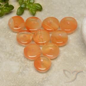 Gemas de Cornalina Naranja melocotón vívido natural de 6.62 ct, Elegante, Translúcido