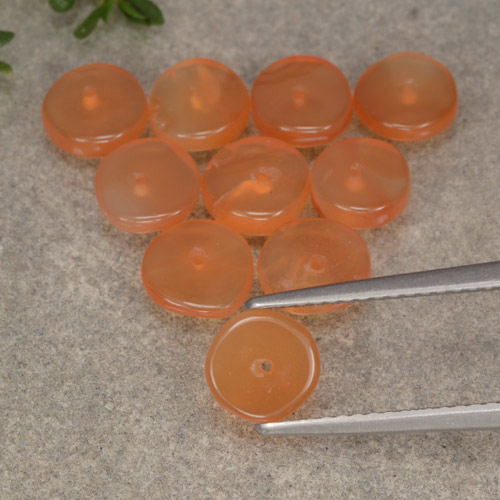 Gemas de Cornalina Naranja rojizo natural de 6.31 ct, Forma elegante, Translúcido