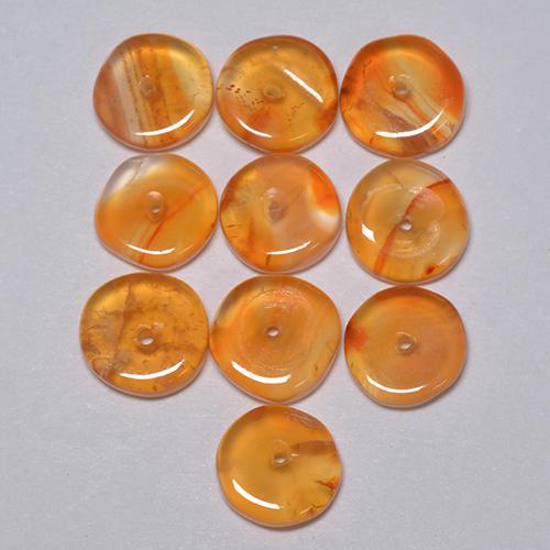 Gemas de Cornalina Naranja medio natural de 5.83 ct, Forma elegante, Transparente