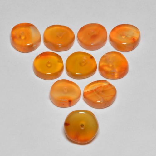 Gemas de Cornalina Naranja albaricoque natural de 7.77 ct, Forma elegante, Translúcido