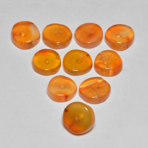 Gemas de Cornalina Naranja albaricoque natural de 7.77 ct, Forma elegante, Translúcido