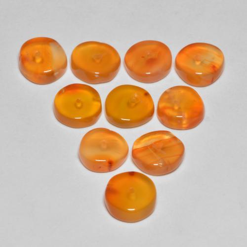 Gemas de Cornalina Naranja albaricoque natural de 7.77 ct, Forma elegante, Translúcido