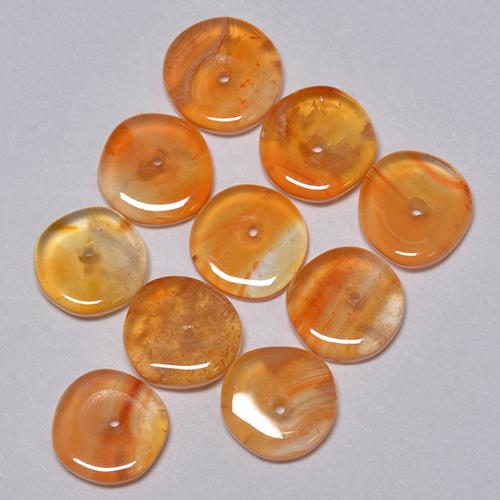 Gemas de Cornalina Naranja medio natural de 5.09 ct, Forma elegante, Transparente