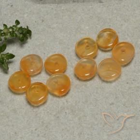 Gemas de Cornalina Naranja medio natural de 4.25 ct, Elegante, Transparente
