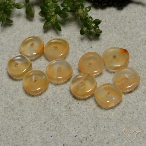 Gemas de Cornalina Naranja claro natural de 3.41 ct, Elegante, Transparente