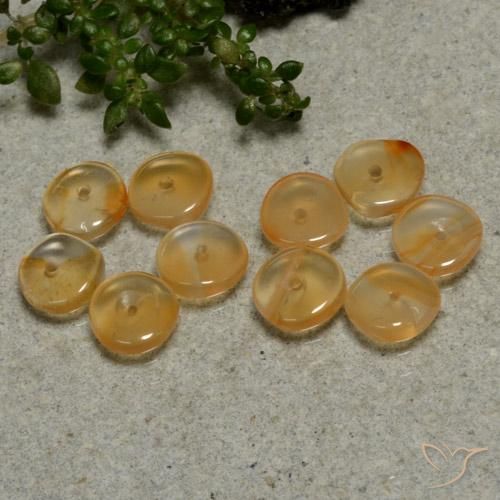 Gemas de Cornalina Naranja claro natural de 3.41 ct, Elegante, Transparente