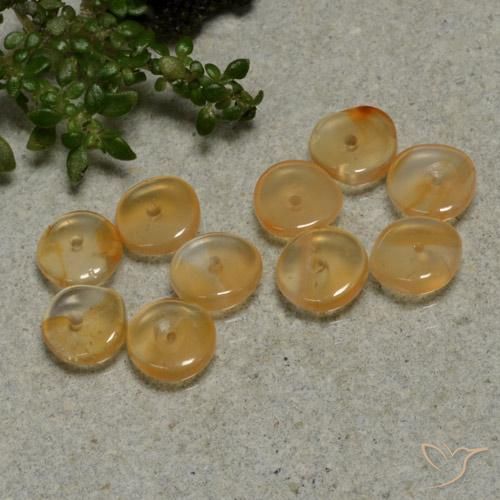 Gemas de Cornalina Naranja claro natural de 3.41 ct, Elegante, Transparente