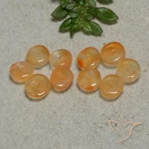 Gemas de Cornalina Naranja medio natural de 4.64 ct, Elegante, Translúcido