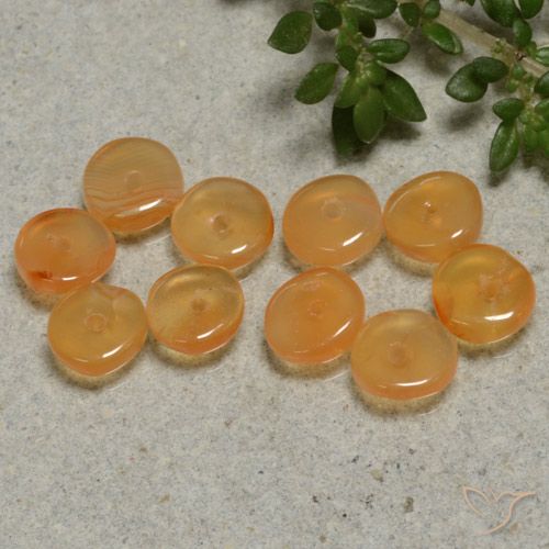 Gemas de Cornalina Naranja medio natural de 4.00 ct, Forma elegante, Translúcido