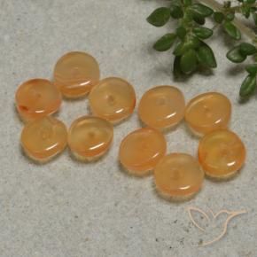 Gemas de Cornalina Naranja medio natural de 4.00 ct, Forma elegante, Translúcido