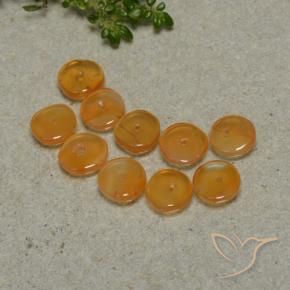Gemas de Cornalina Naranja albaricoque natural de 5.06 ct, Elegante, Transparente